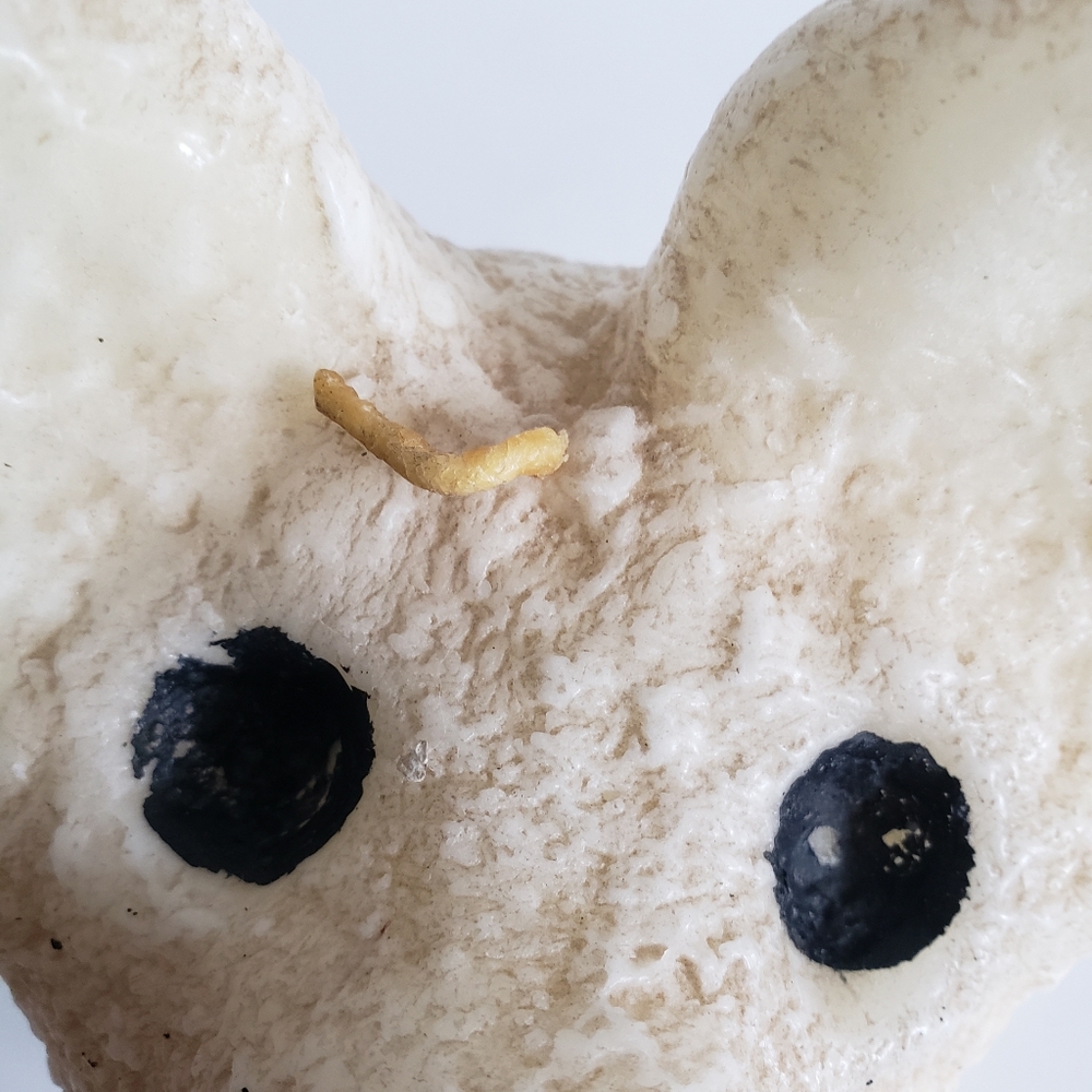 #Vintage 1960-70s Jack B Nimble Wax White Mouse Head Shaped Decorative Candle . - Picture 3 of 13
